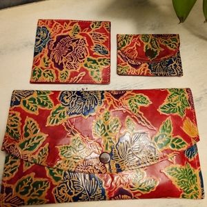 Unique, Beautiful Handmade Sheepskin Leather clutch, Wallet & Coin Purse.